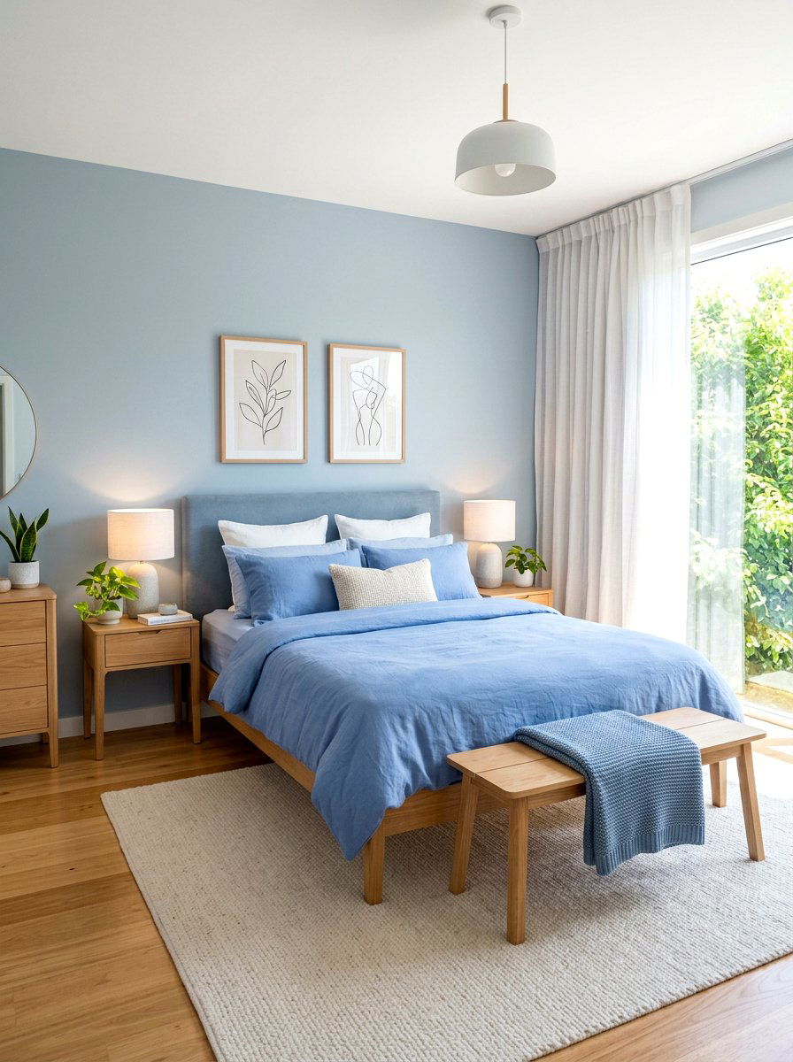 Soft Blue Bedroom - 30 calming bedroom ideas