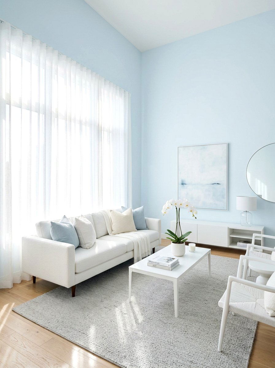 Soft Blue Living Room - 30 blue living room ideas