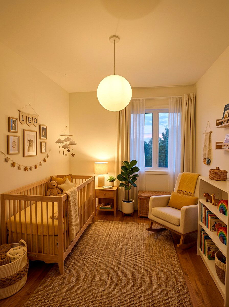Soft Butter Yellow Nursery Lighting - 30 butter yellow nursery ideas