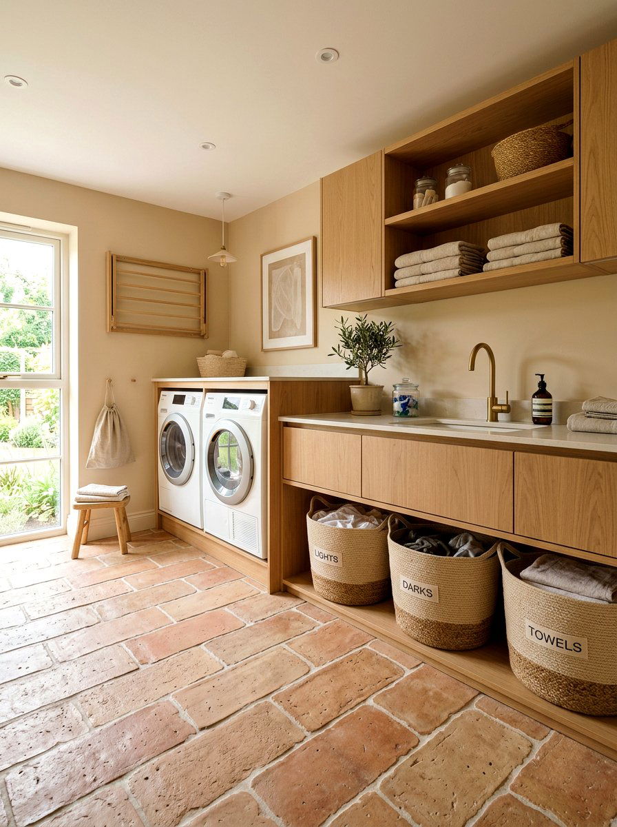 Soft Clay Tile - 30 laundry room floor tile ideas