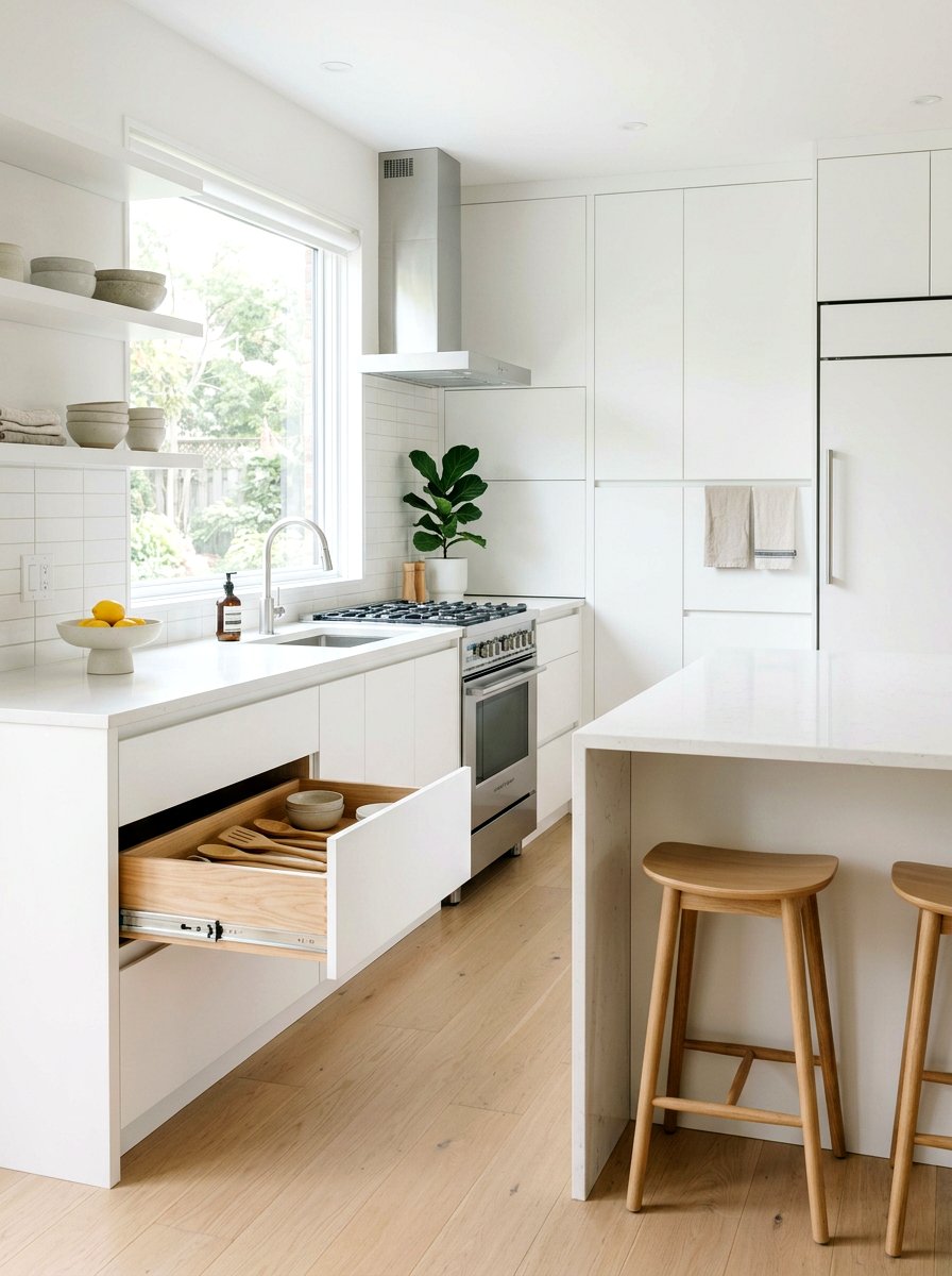 Soft Close Cabinet Slide - 30 invisible wellness home ideas