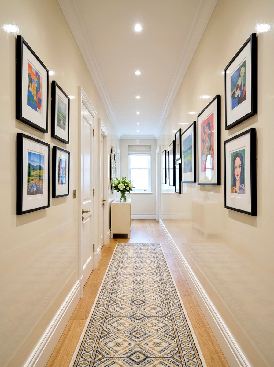 Soft Cream Gloss Hallway - 30 lacquered room ideas