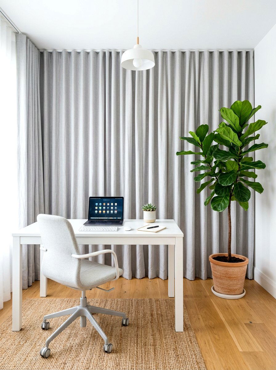 Soft Drape Backdrop - 30 video call background office ideas