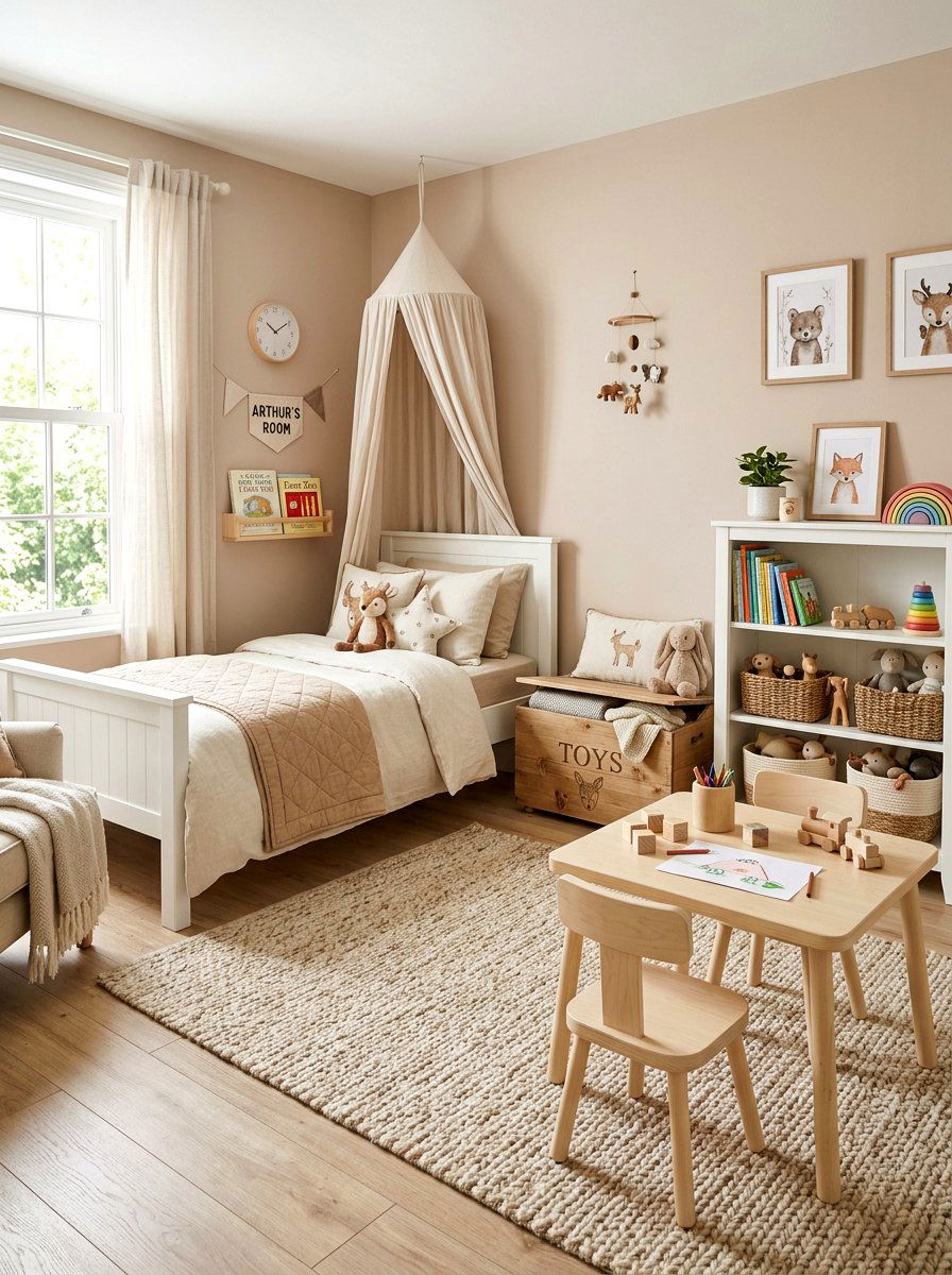 Soft Fawn Kids Room - 30 warm neutral paint ideas