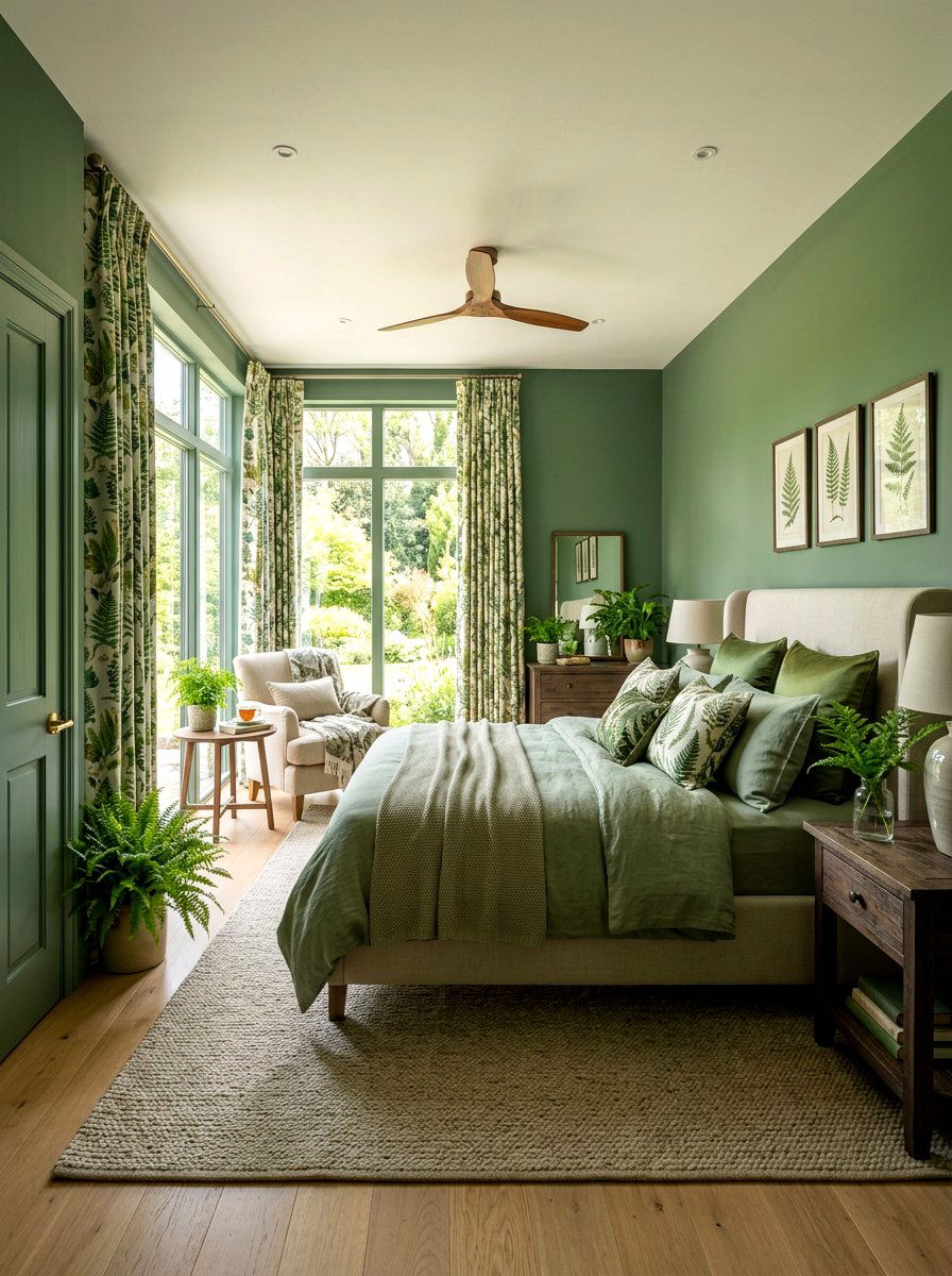 Soft Fern Master Suite - 30 botanical drench room ideas