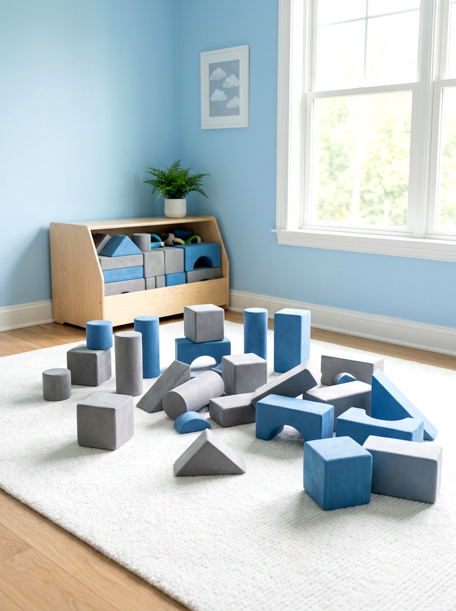 Soft Foam Block Building Zone - 30 imaginative play corner ideas