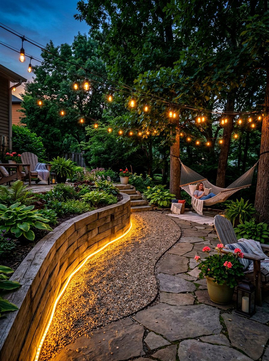 Soft Glow Rope Light - 30 retaining wall lighting ideas