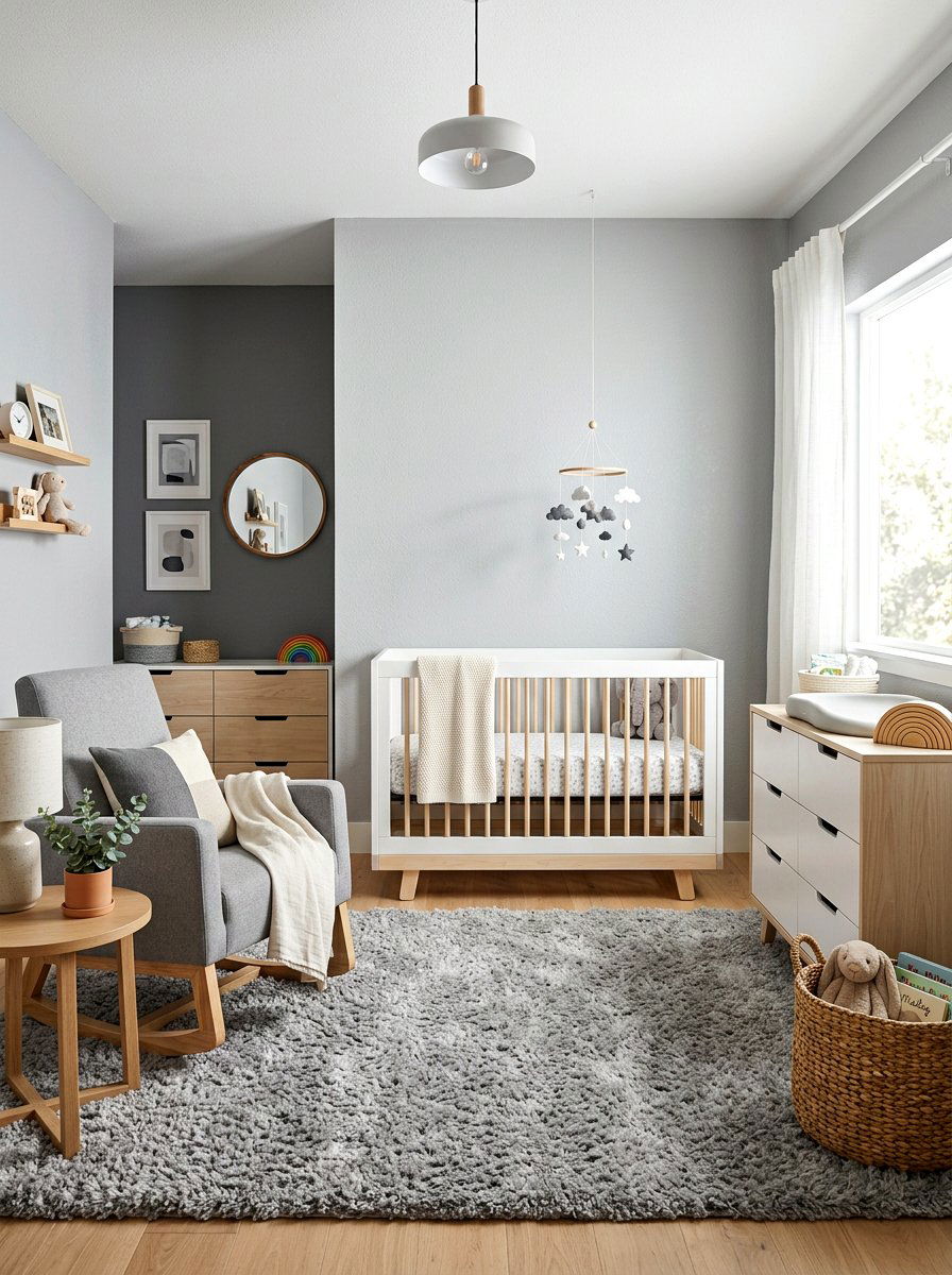 Soft Gray Neutral Nursery - 30 neutral nursery ideas