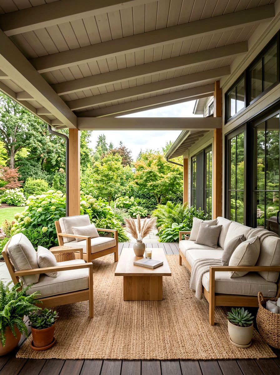 Soft Greige Porch - 30 porch ceiling paint ideas