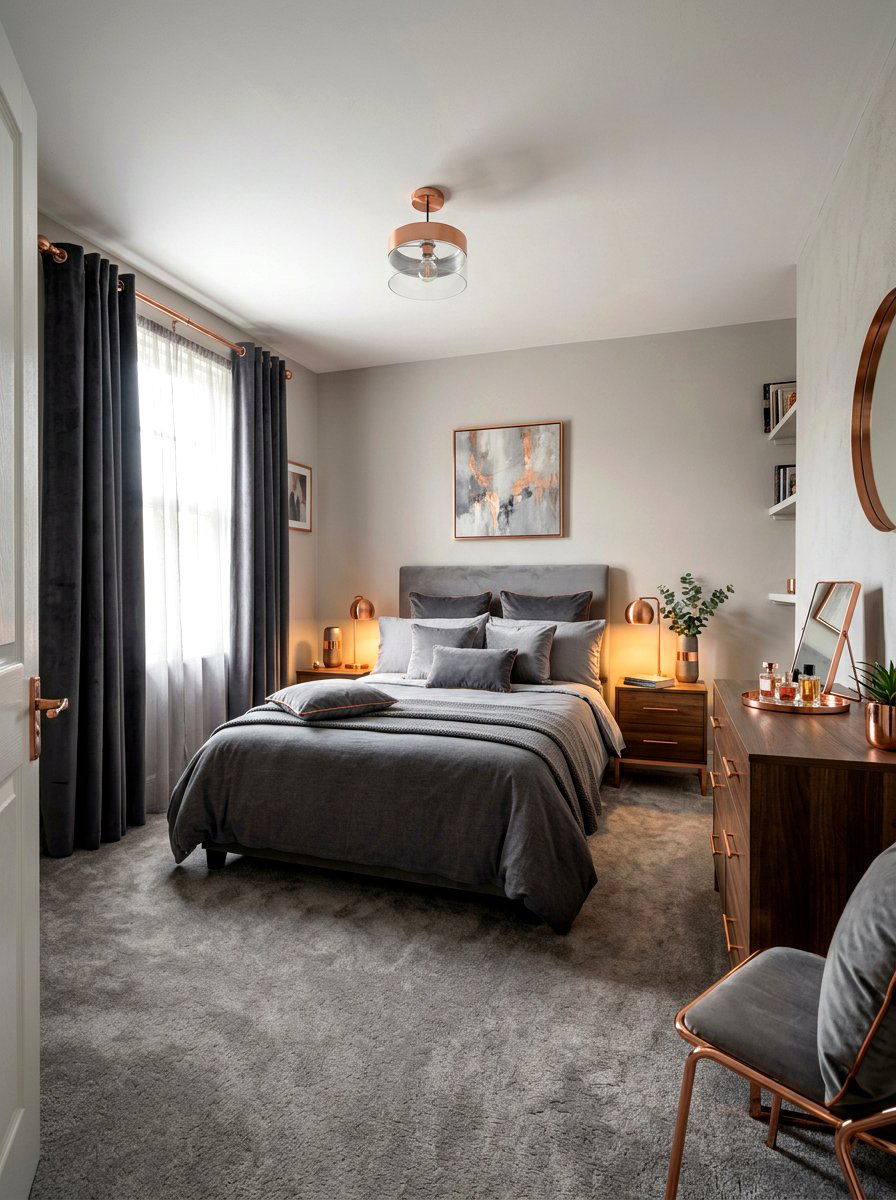 Soft Grey Bedroom - 30 neutral bedroom ideas
