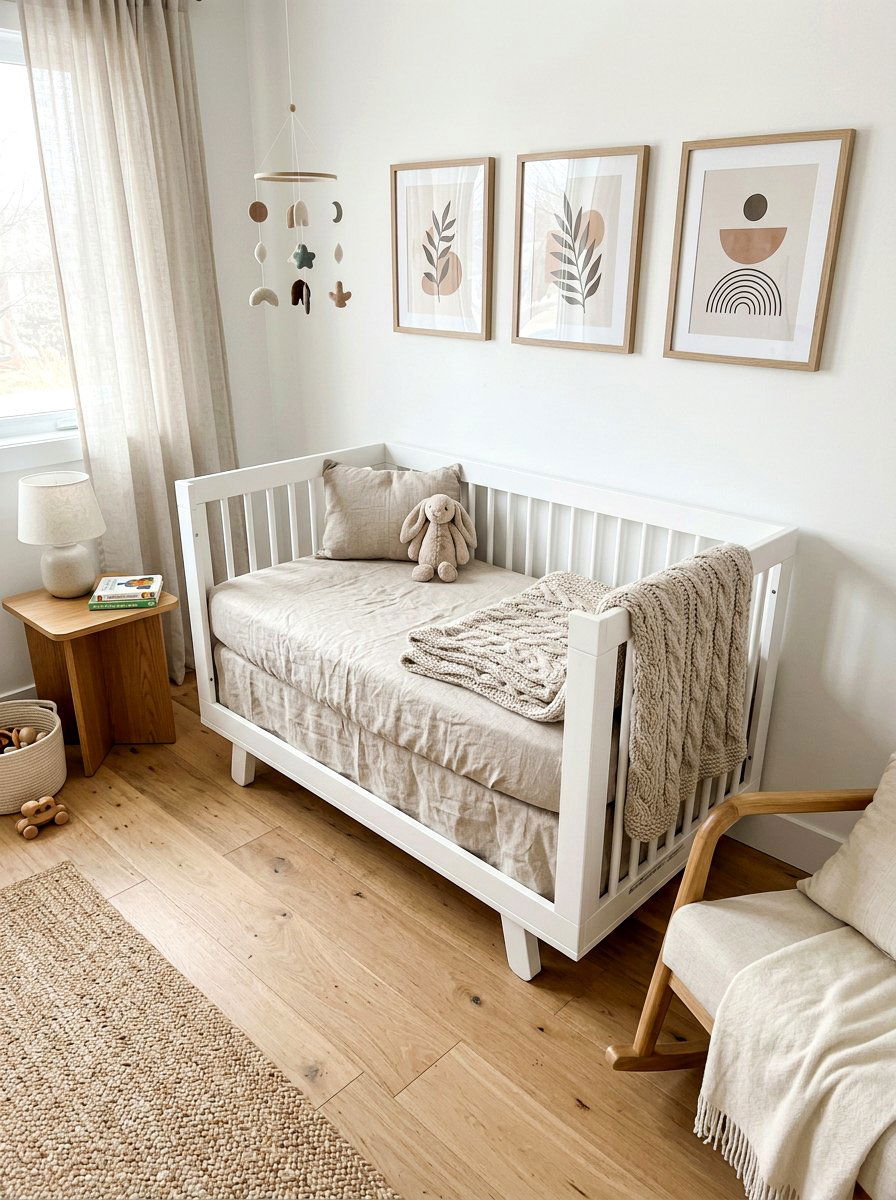 Soft Linen Baby Bedding - 30 Scandinavian nursery ideas