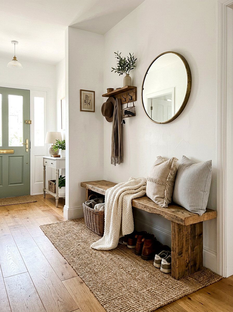 Soft Neutral Throw Blanket - 30 Nancy Meyers entryway ideas