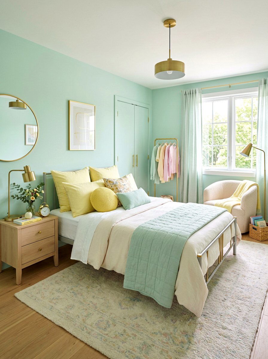 Soft Pastel Colors - 30 summer bedroom decor ideas