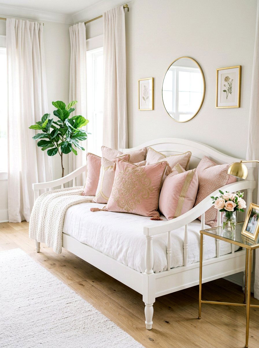 Soft Pink Decorative Pillows - 30 layered throw pillow ideas