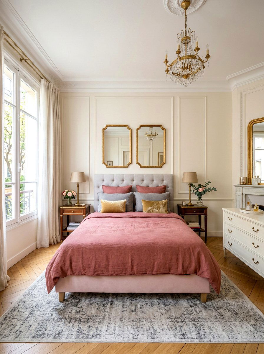 Soft Pink European Room - 30 European bed styling ideas