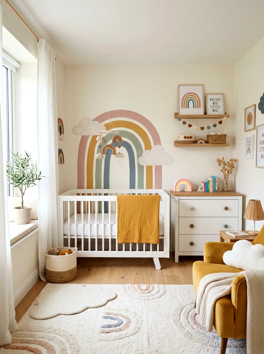 Soft Rainbow Cloud Nursery - 30 cloud nursery ideas