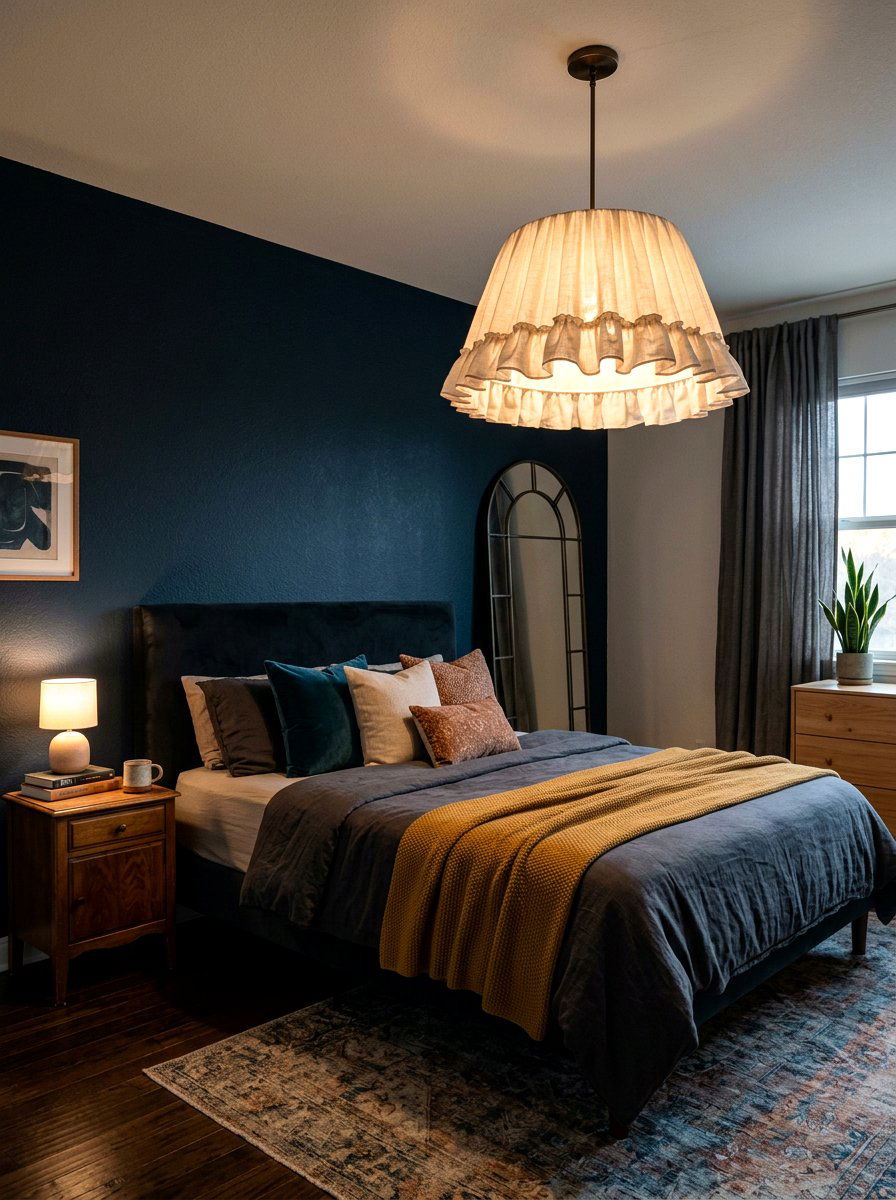 Soft Ruffle Lighting Shade Mood Bedroom - 30 romantic ruffle bedroom ideas