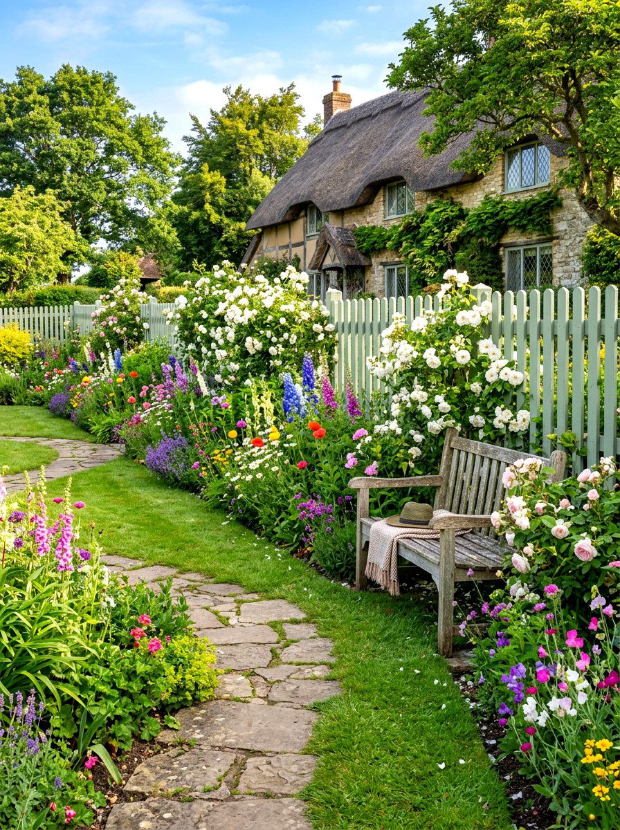Soft Sage Green Fence - 30 fence paint ideas