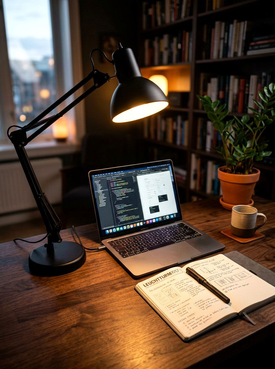 Soft Task Lighting - 30 calming home office ideas
