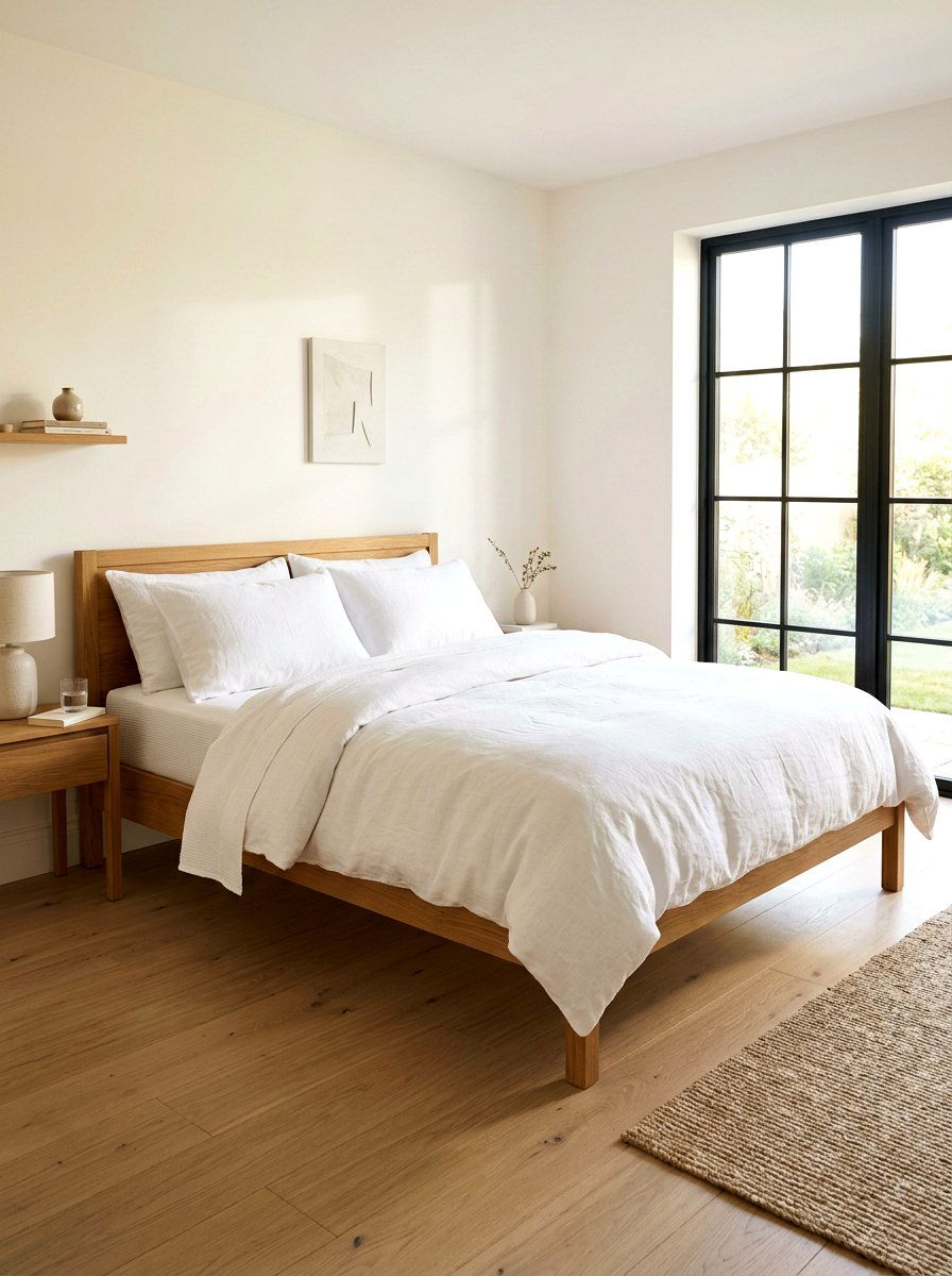 Soft White Bedding - 30 warm minimalist home ideas