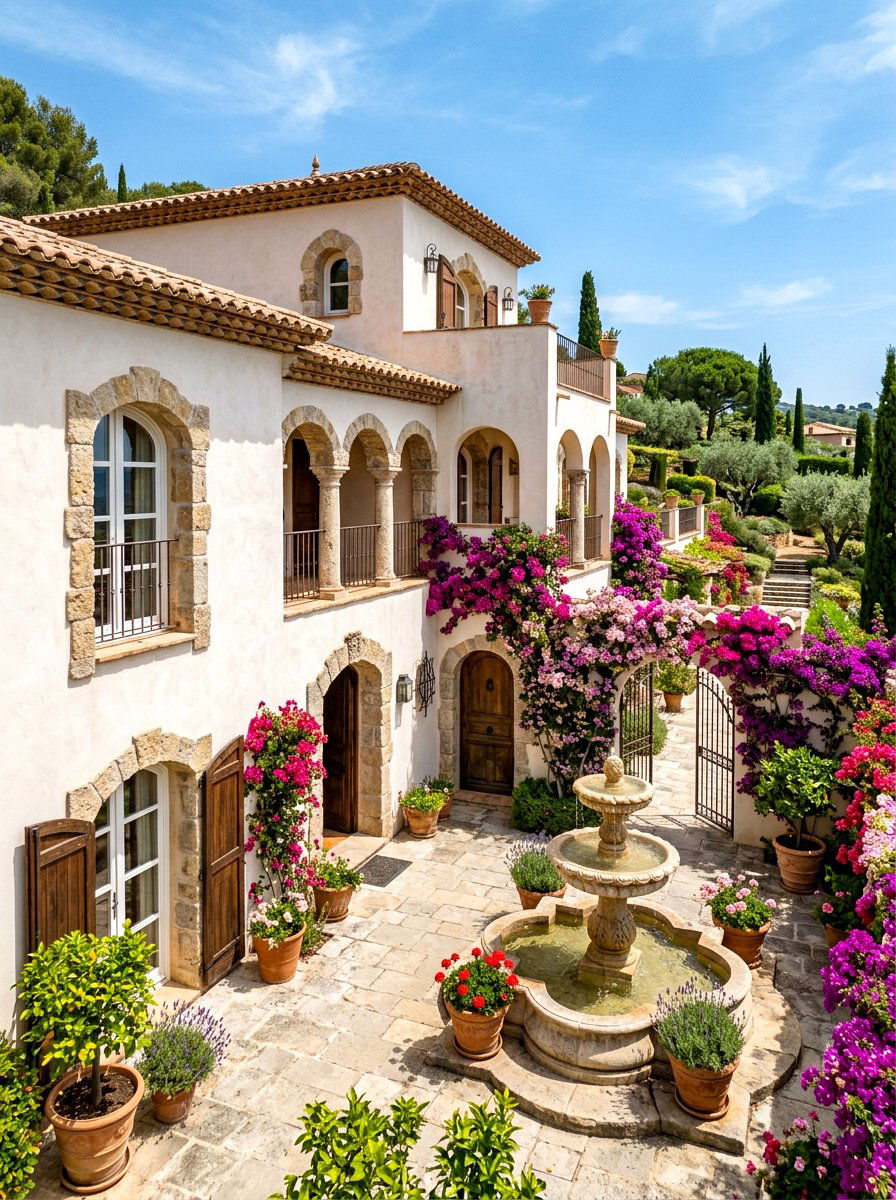 Soft White Mediterranean Villa - 30 soft white exterior ideas