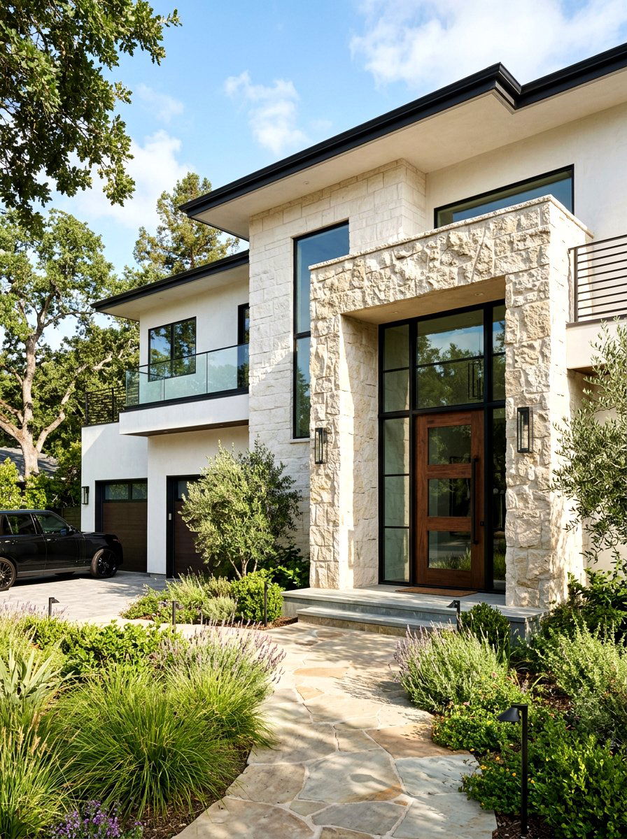 Soft White Stone Siding - 30 soft white exterior ideas
