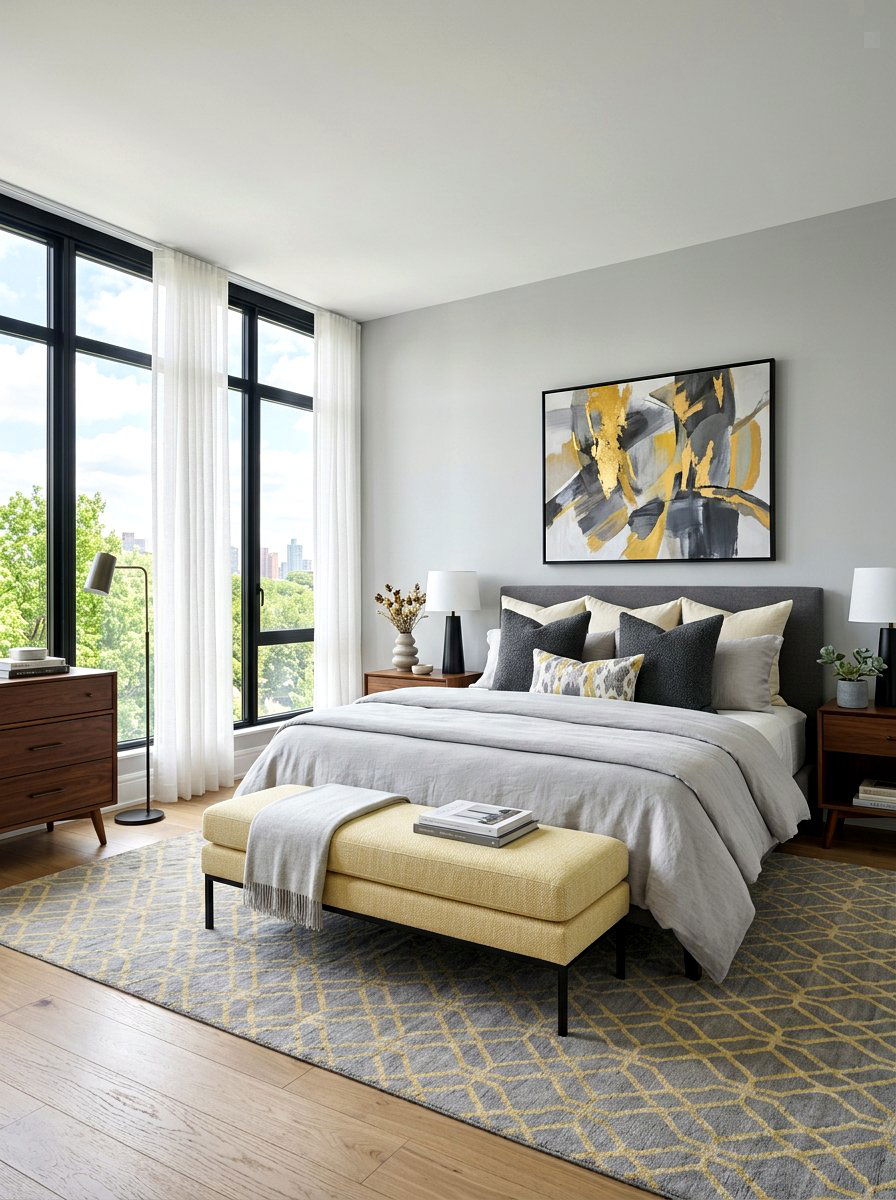 Soft Yellow And Gray Bedroom - 30 soft yellow bedroom ideas