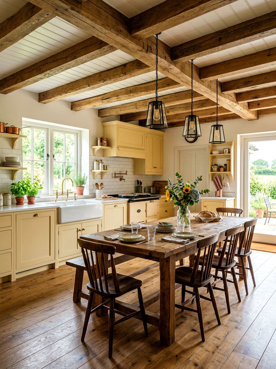 Soft Yellow Farmhouse Kitchen - 30 muted yellow kitchen ideas