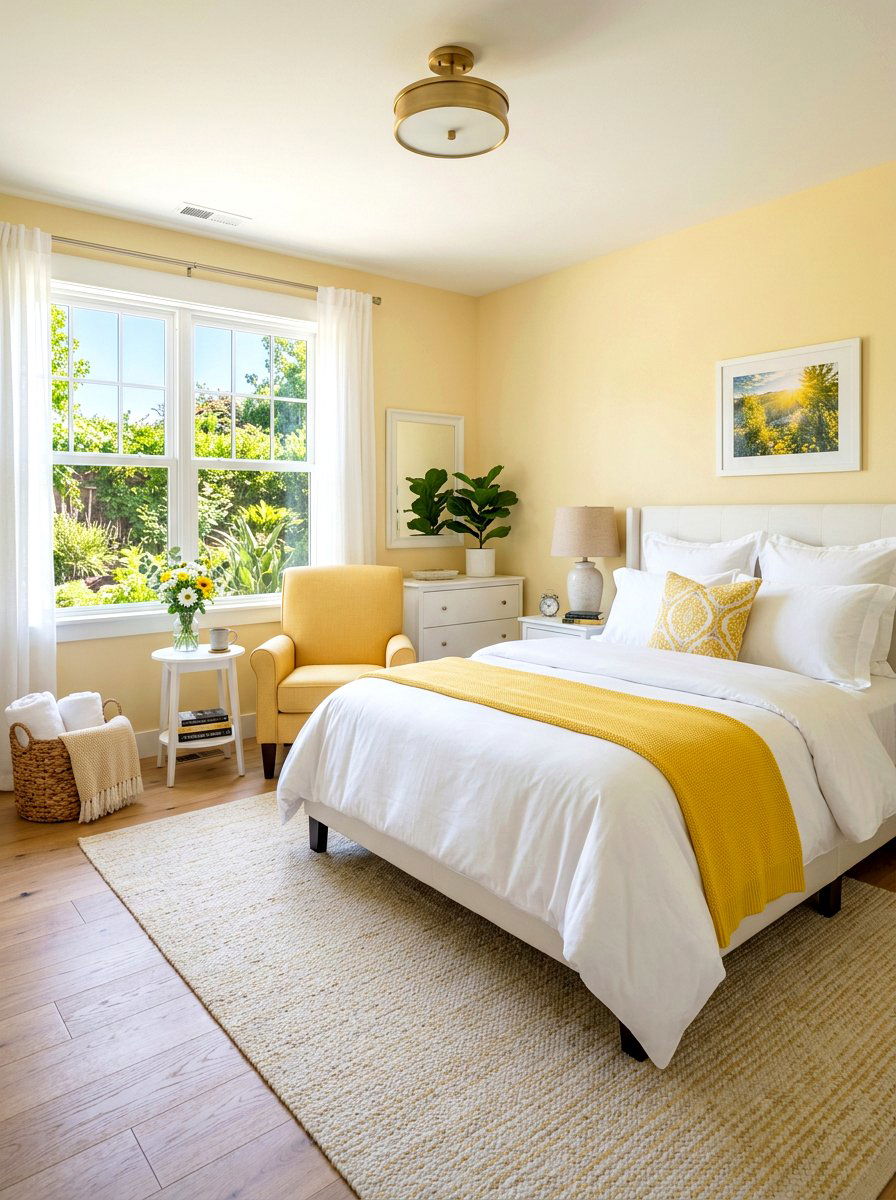 Soft Yellow Guest Bedroom - 30 soft yellow bedroom ideas