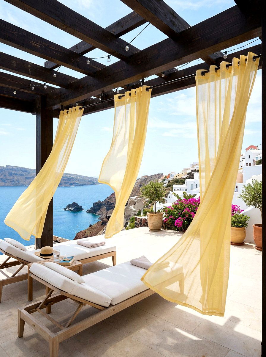 Soft Yellow Outdoor Curtains - 30 butter yellow patio decor ideas