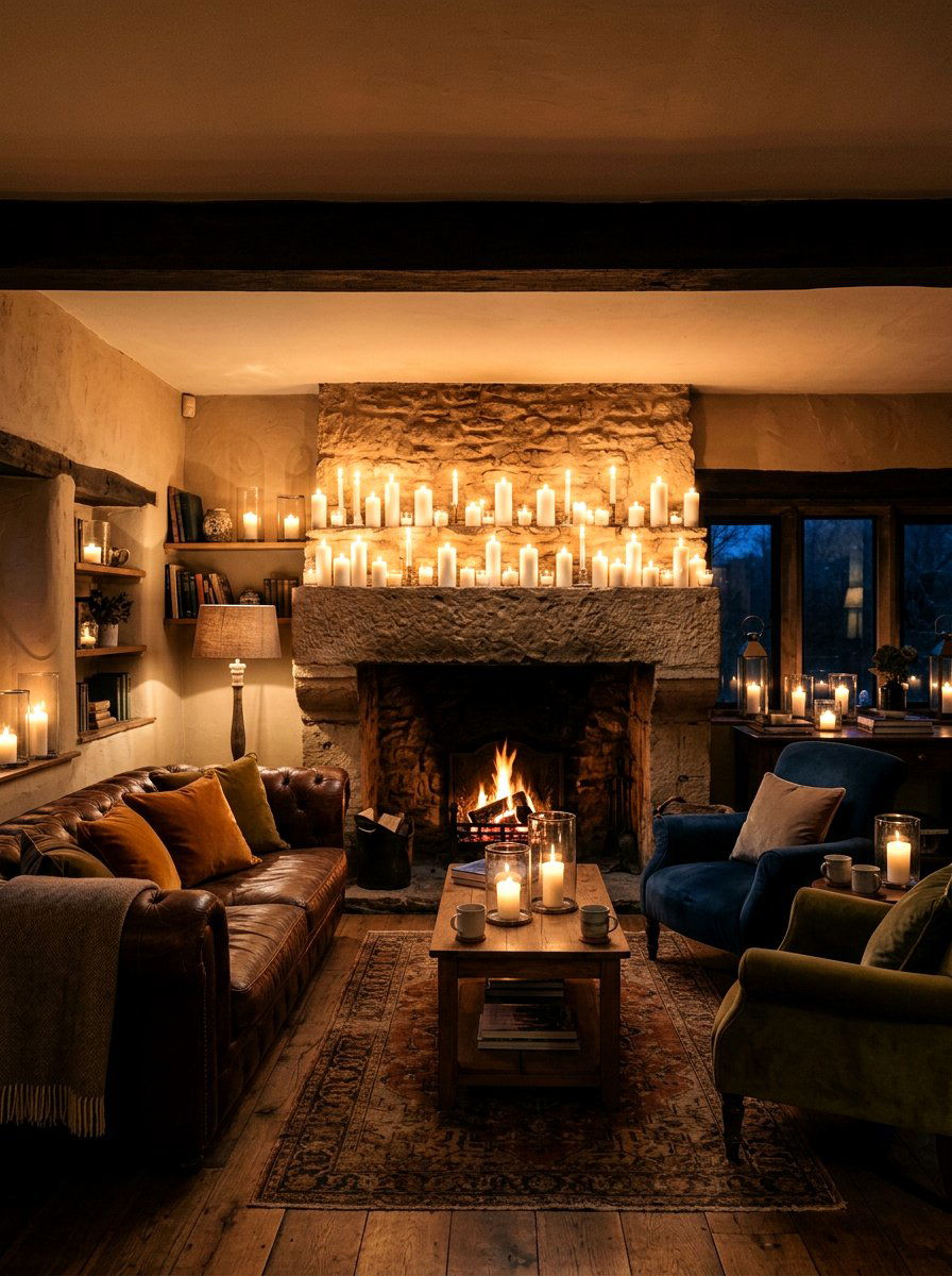 Soft candle lighting lounge - 30 warm Mediterranean lounge ideas