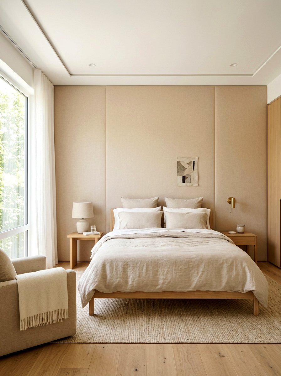 Soft fabric wall - 30 wall to wall headboard ideas