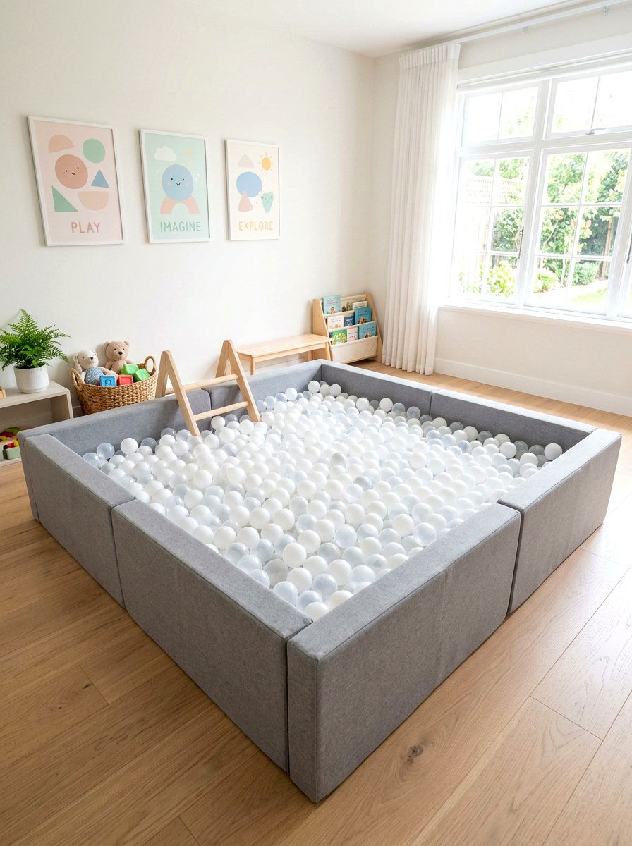 Soft foam ball pit - 30 sensory playroom ideas