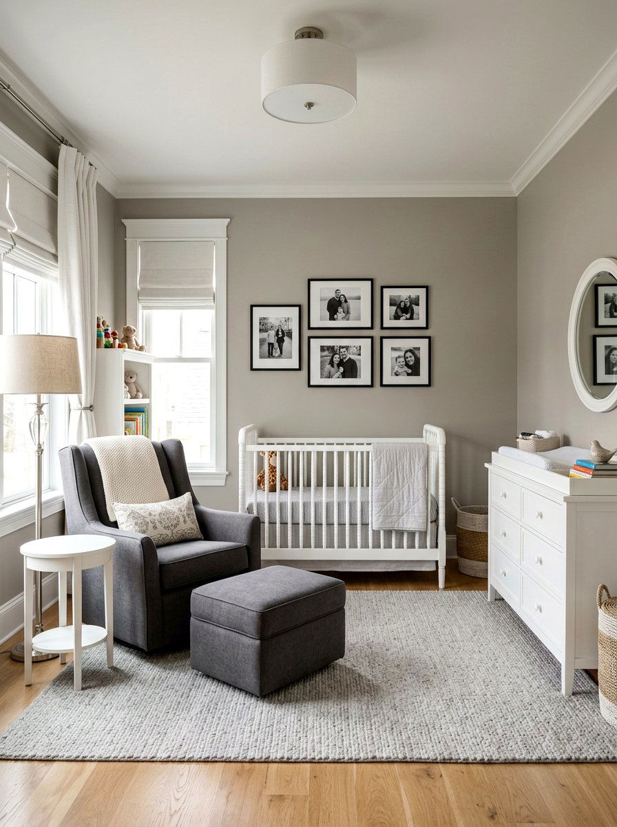 Soft gray nursery - 30 soft traditional nursery ideas