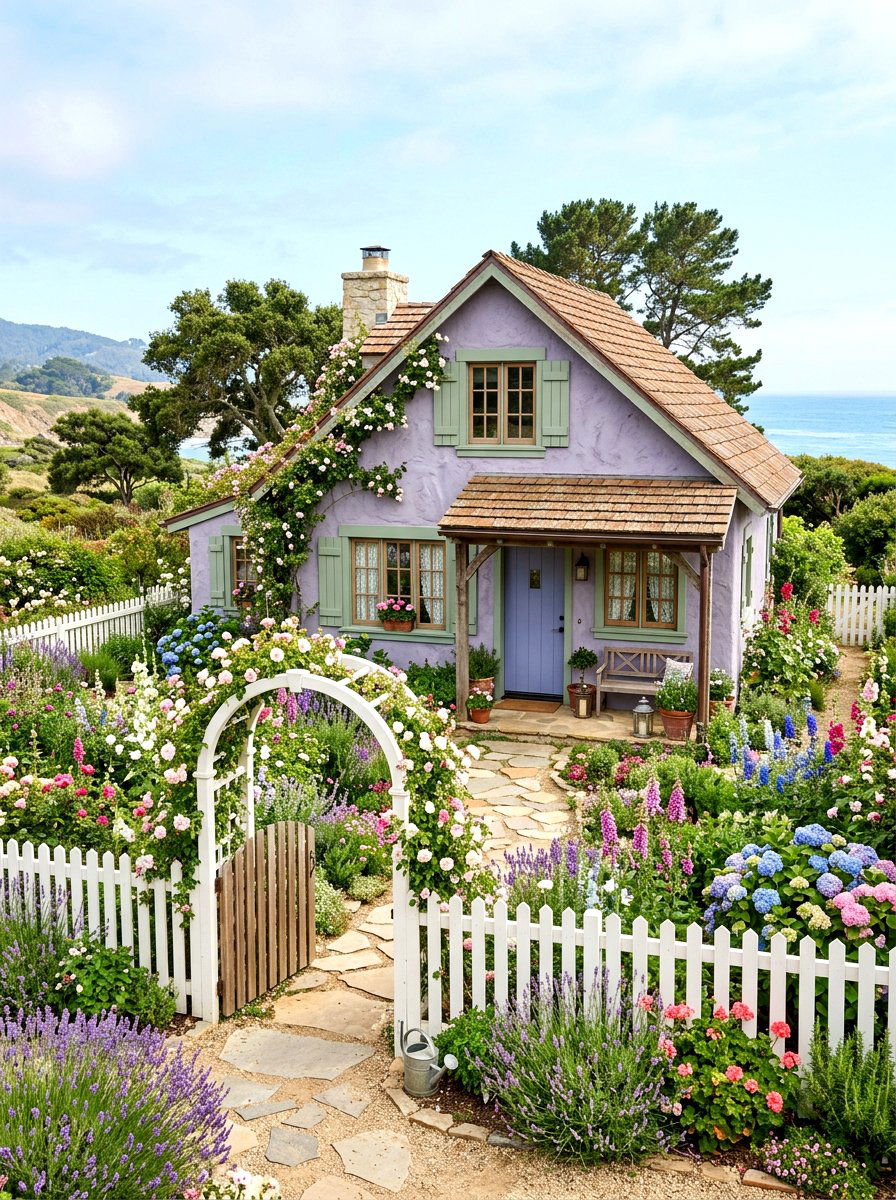 Soft lavender clay stucco - 30 clay stucco exterior ideas