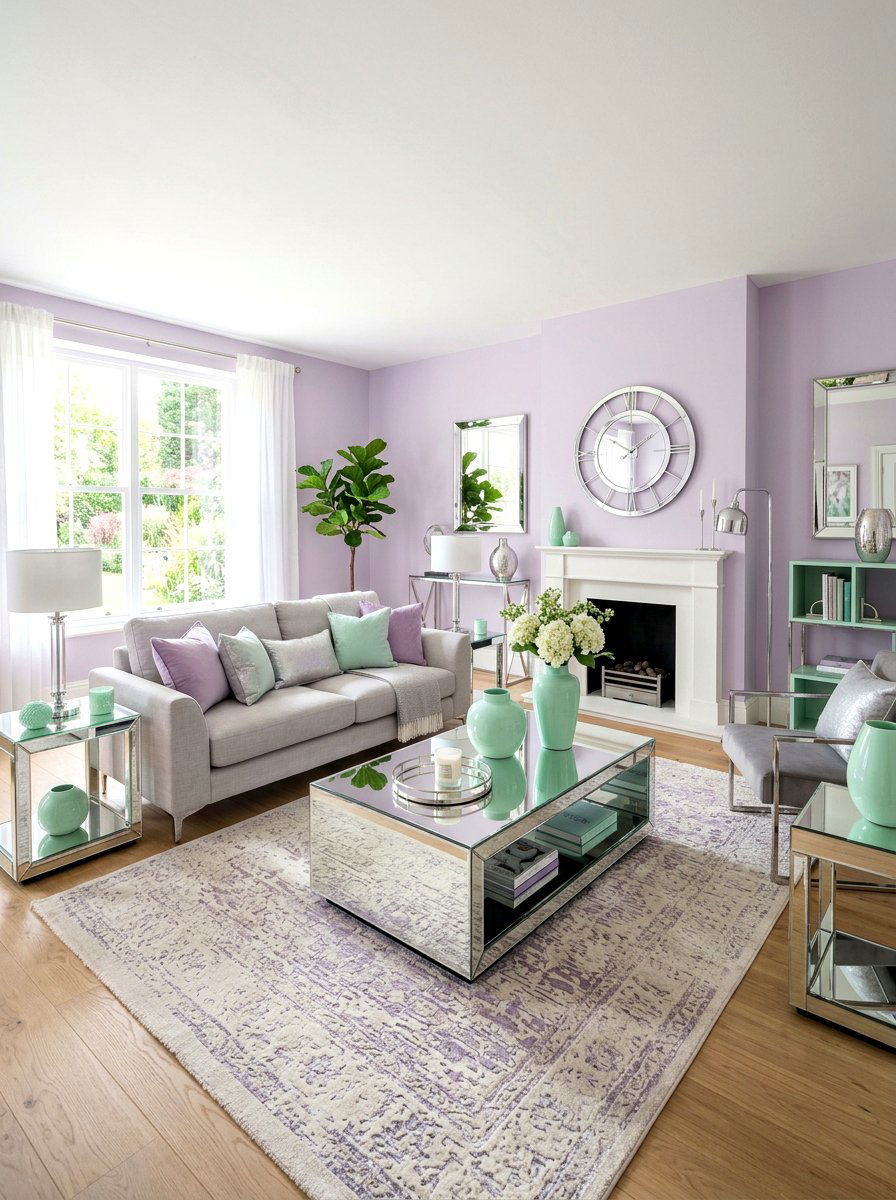 Soft lilac living room - 30 happy color living room ideas