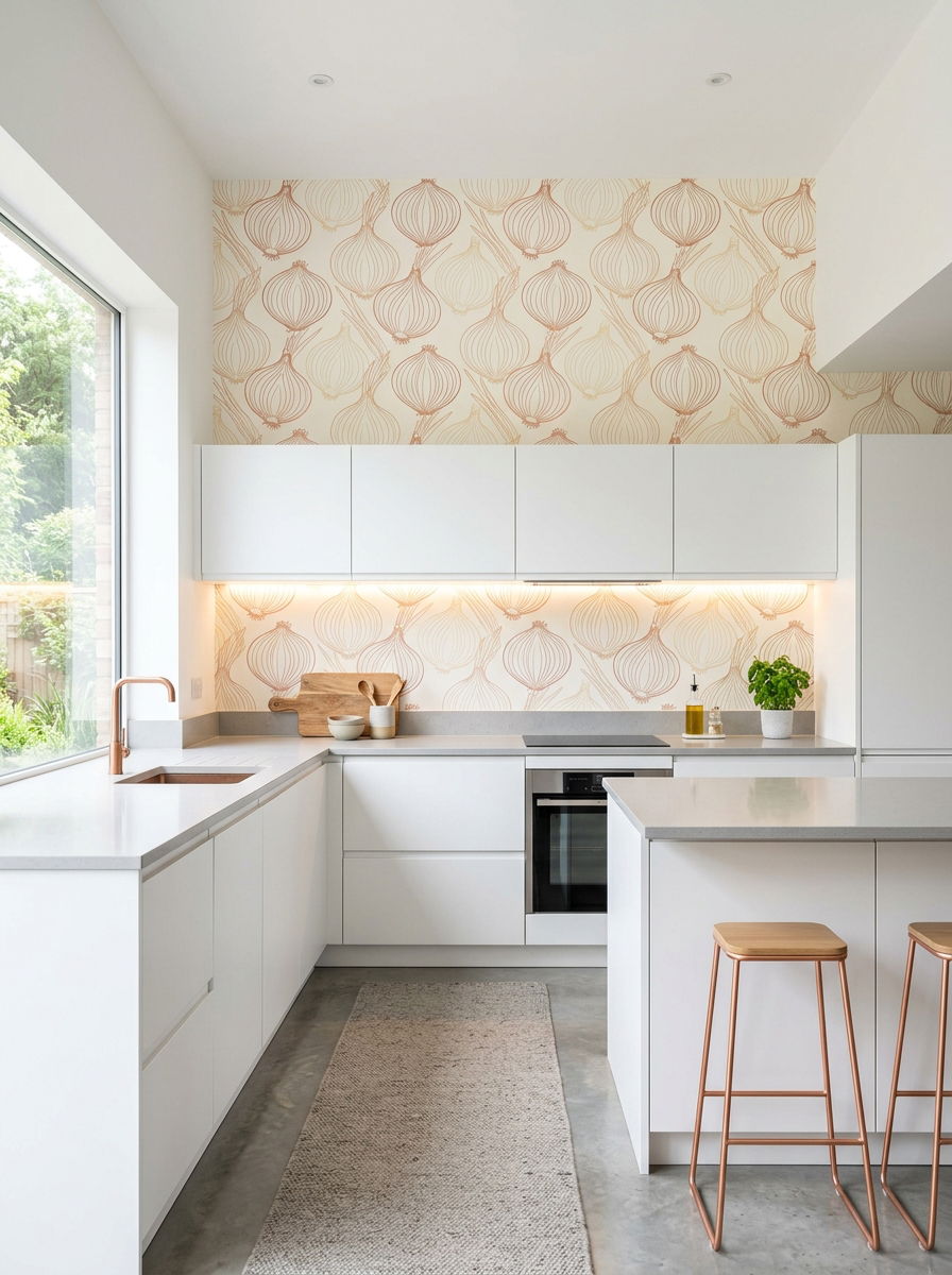 Soft onion wallpaper - 30 vegetable motif wallpaper ideas