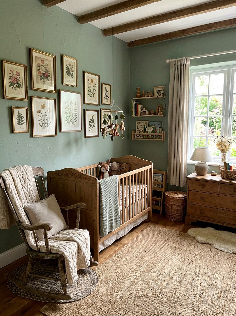 Soft sage cottagecore nursery - 30 soft sage nursery ideas