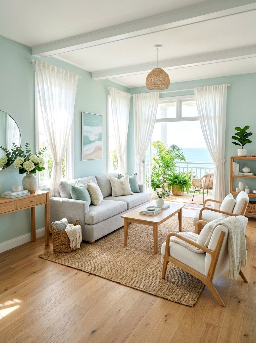 30 Coastal Summer Living Room Ideas for Bright, Breezy Style