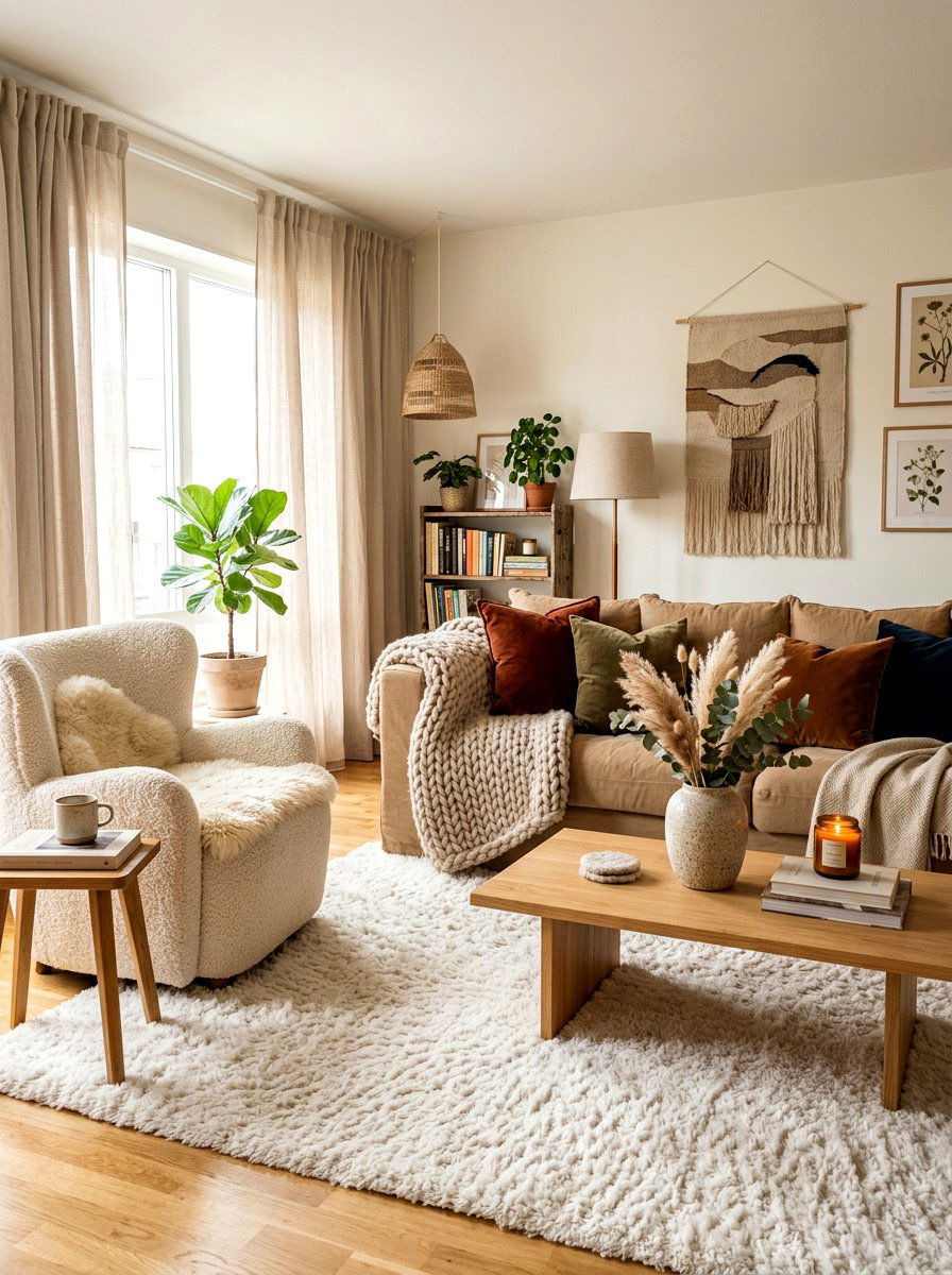 Soft texture living room - 30 restorative living room ideas