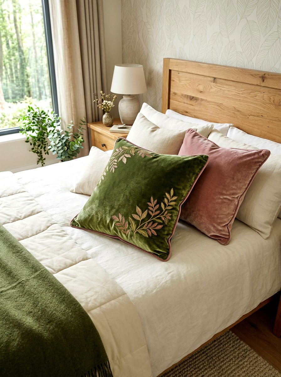 Soft velvet pillow - 30 fairycore bedroom ideas