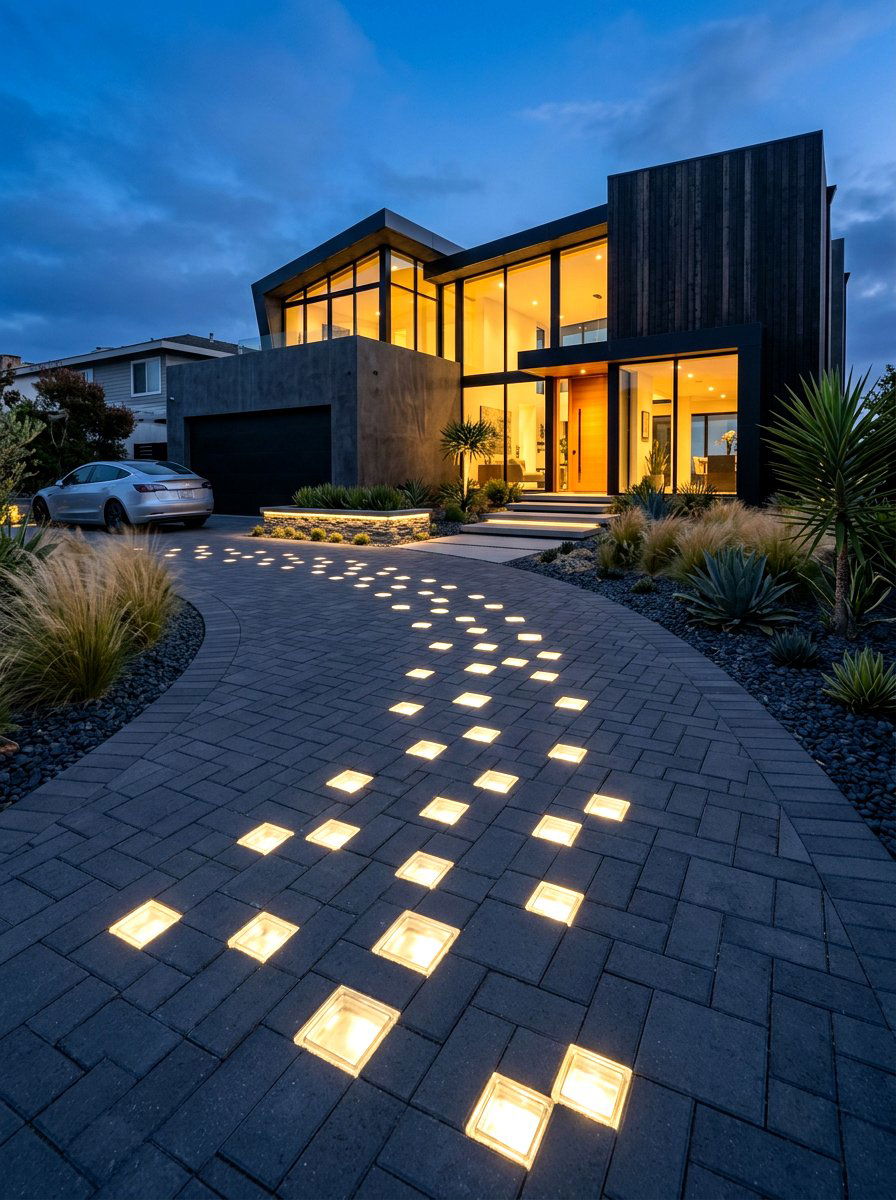 Solar Brick Paver - 30 cozy outdoor lighting ideas