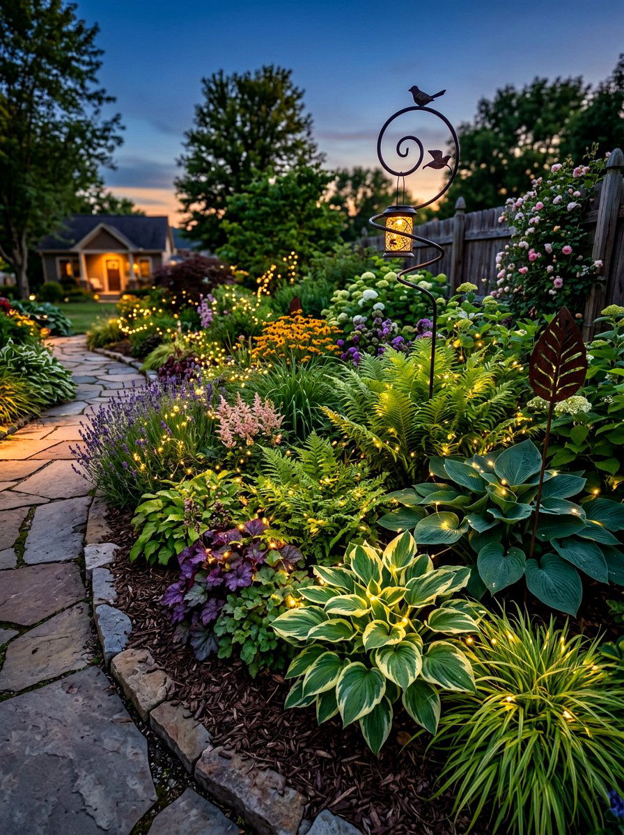 Solar Fairy Lights - 30 bohemian backyard ideas