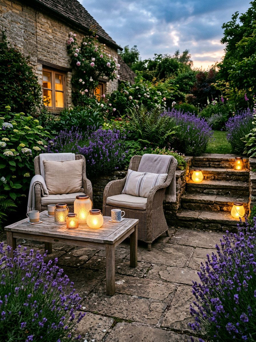 Solar Glass Lanterns - 30 no harsh light patio ideas