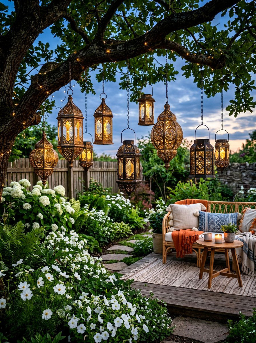 Solar Lantern Decoration - 30 moon garden ideas