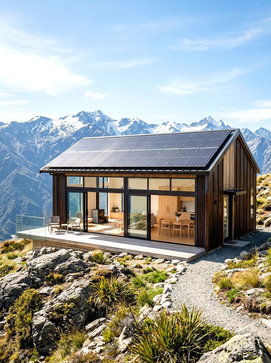 Solar Mountain Cabin - 30 mountain house exterior ideas