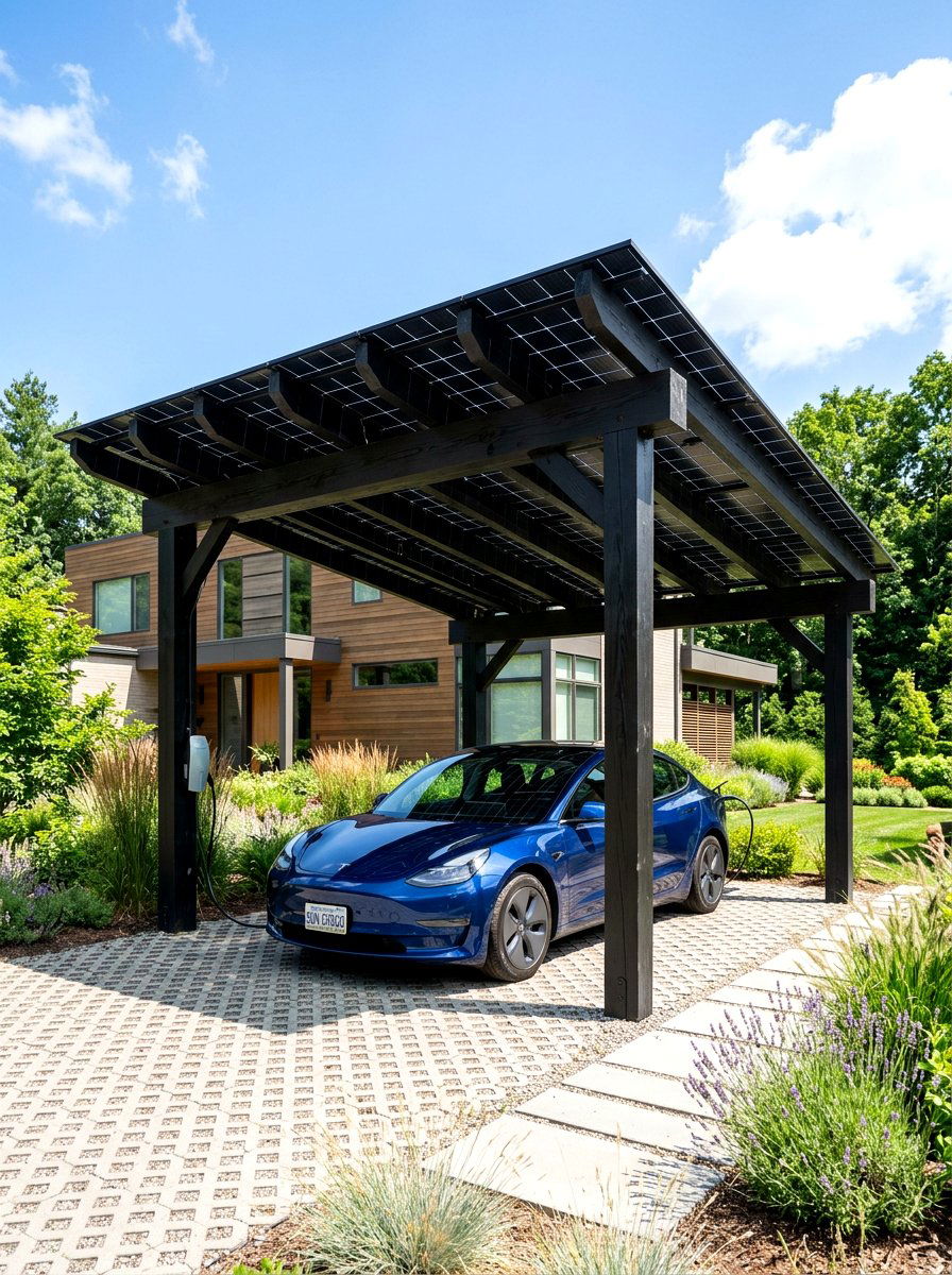 Solar Panel Pergola Carport - 30 pergola carport ideas