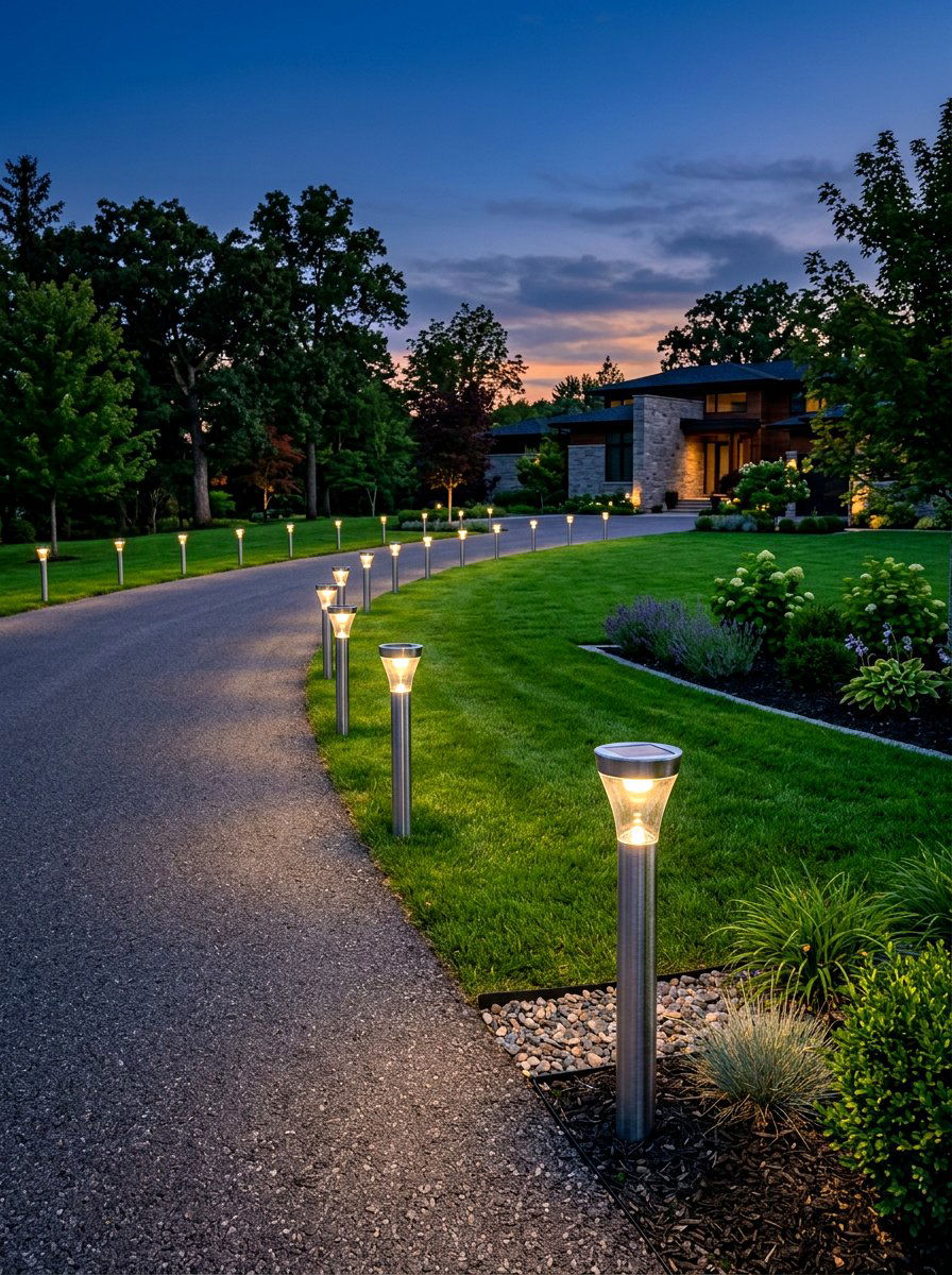 Solar Path Lights - 30 driveway lighting ideas