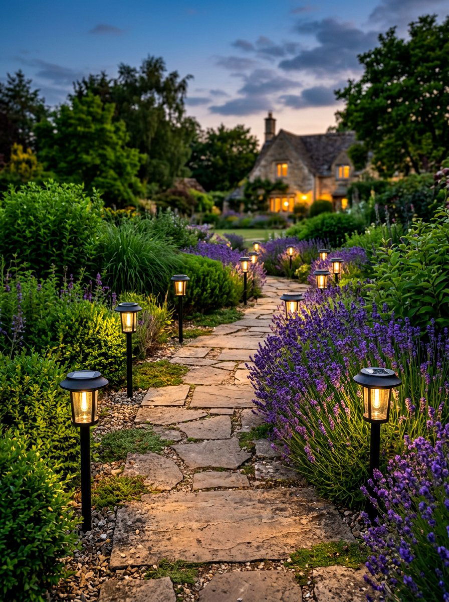 Solar Path Lights - 30 backyard lighting ideas
