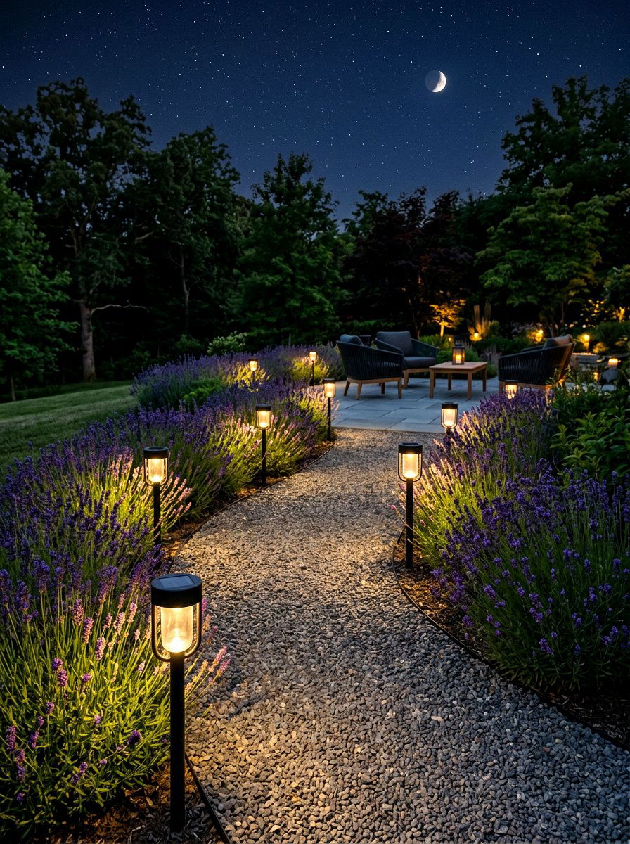 Solar Pathway Lights - 30 cozy patio ideas